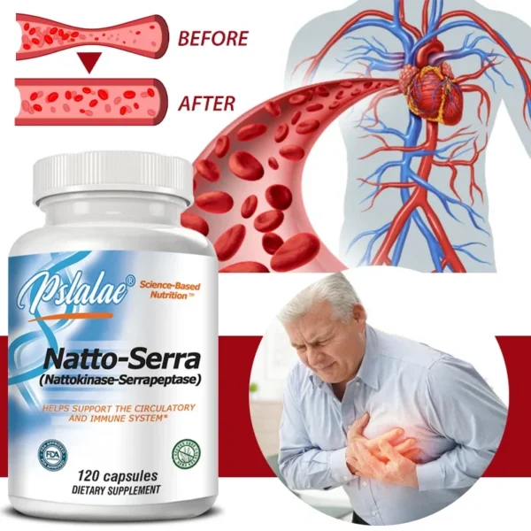 Organic Nattokinase Serine Peptidase - 120 Vegetarian Capsules - Image 2